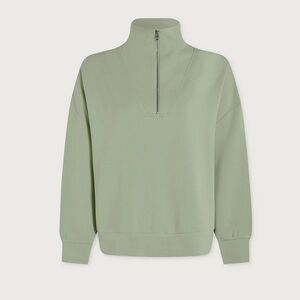 Varley hawley half zip sweatshirt doublesoft snow sage
